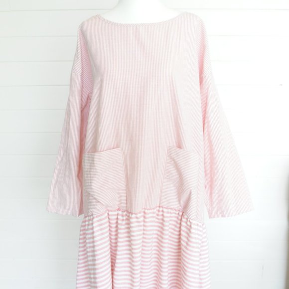 Pink Striped Dress - Picture 1 of 5